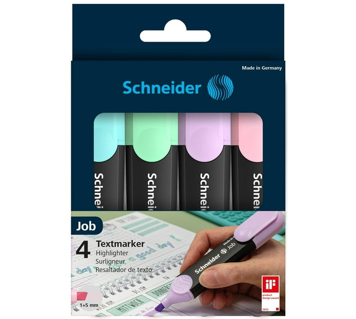 Schneider Job Pastel Highlighter Wallet Of 4