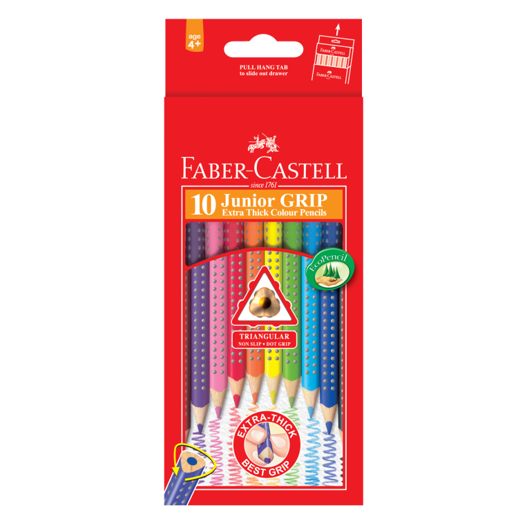 FABER-CASTELL JUNIOR GRIP COLOUR PENCILS (10)