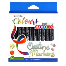 Load image into Gallery viewer, iWrite Colours Outline Markers - Outlining Colouring Markers 12 Pack
