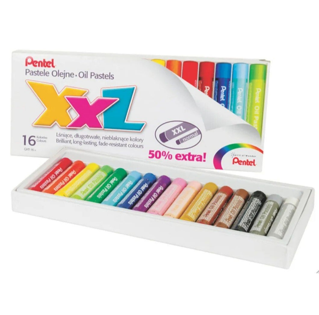 Pentel XXL Oil Pastels Box Of 16