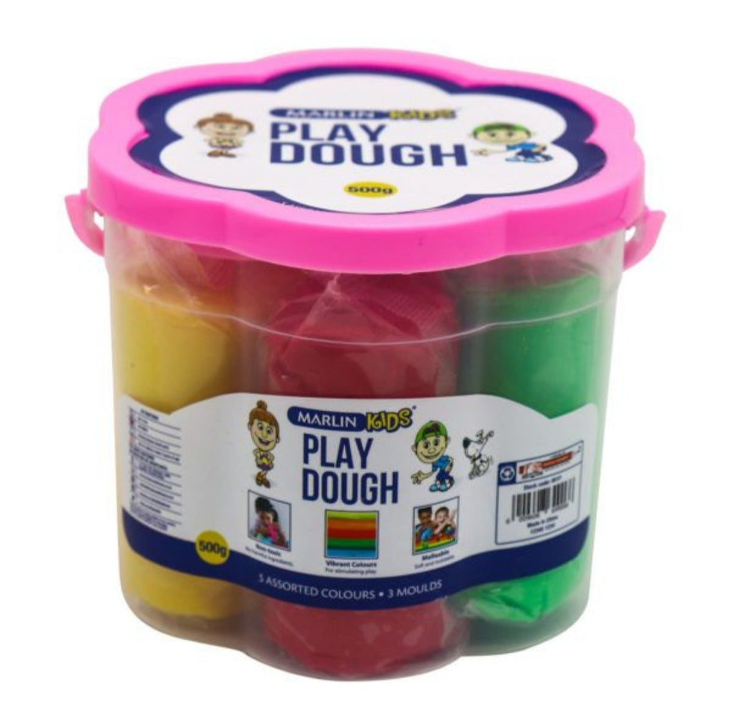 Marlin 5 Colours Kids Play Dough 500g Bucket