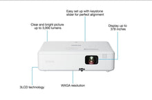 Load image into Gallery viewer, Epson CO-W01 3000 Lumens Projector
