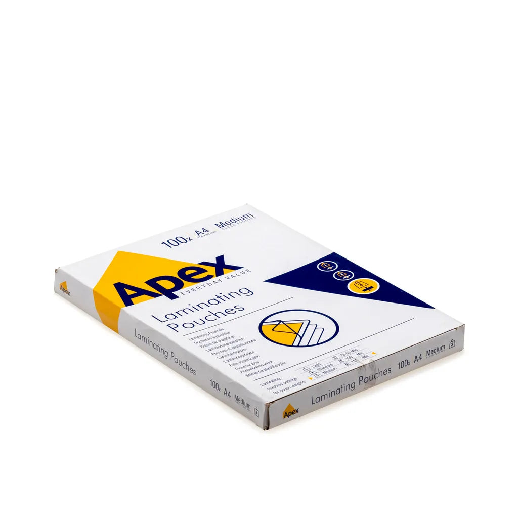 Apex A4 250 Micron Laminating Pouches Box of 100