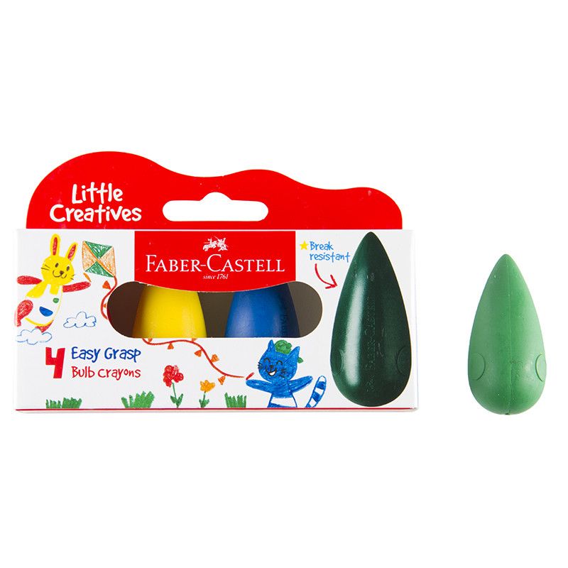 Faber Castell Wax Crayons - Easy Grasp Bulp (4pc)