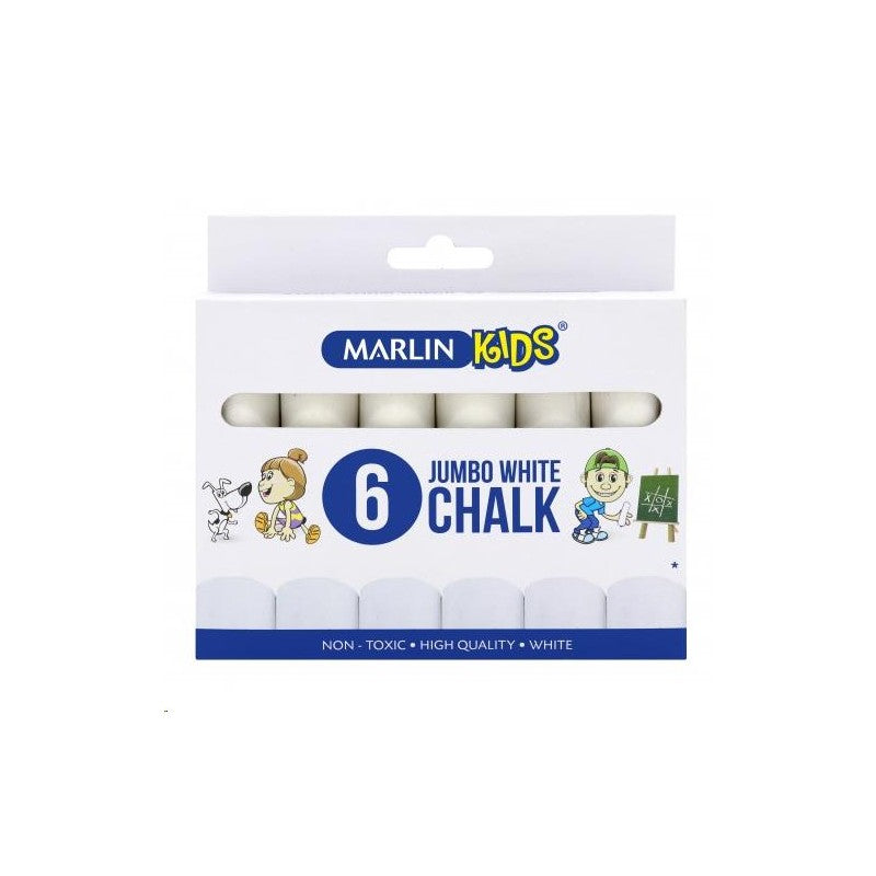 Marlin white chalk jumbo pkt 6