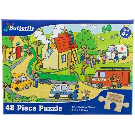 Butterfly Wooden Puzzle A4 48 Piece - Assorted Design