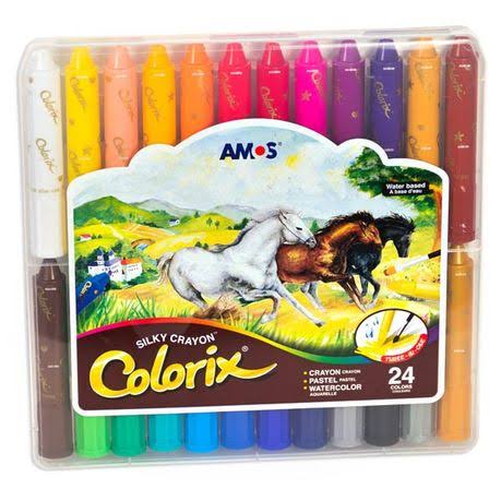 Amos: Colorix Crayons Three in One 24's