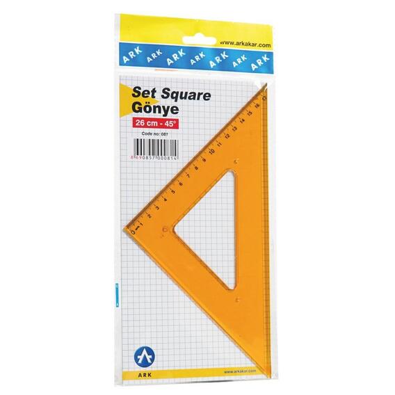 INTERSTAT Set Square 26Cm 45 Degree