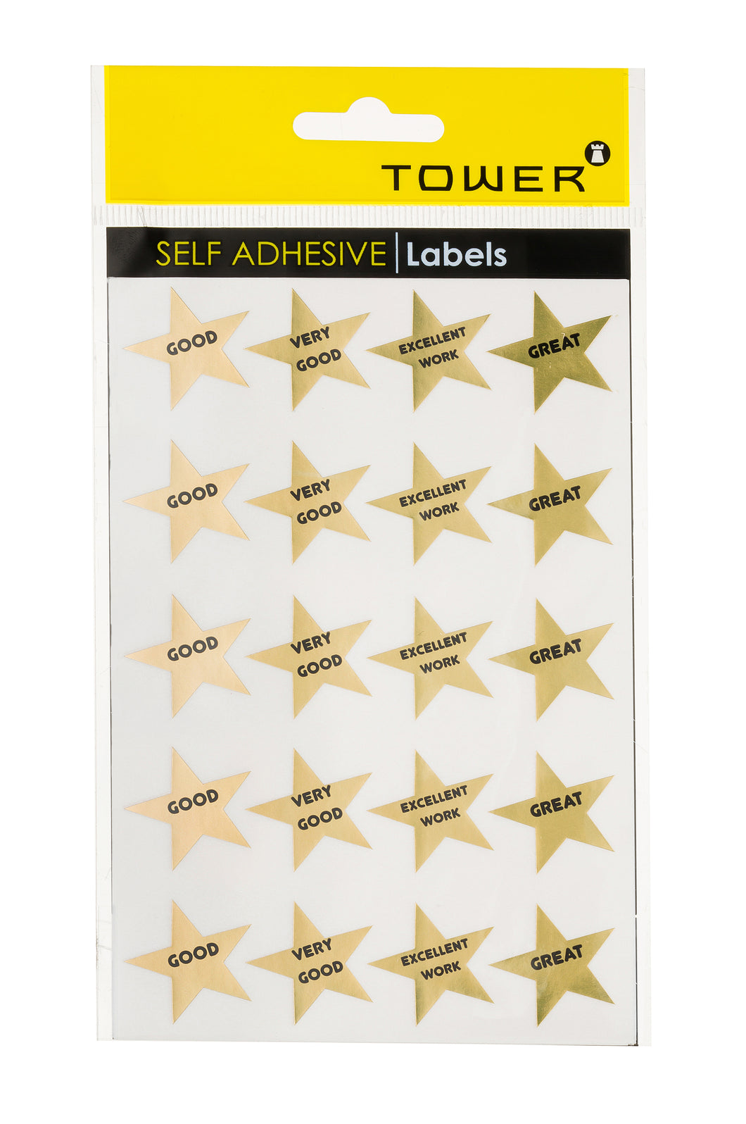 TOWER REWARDING GOLD STAR STICKERS