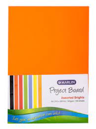 A4 160GM Bright Board Orange Marlin (100)