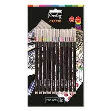 CROXLEY FINELINER COLOUR PENS (10)