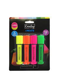HIGHLIGHTER CROXLEY (4) BRIGHT