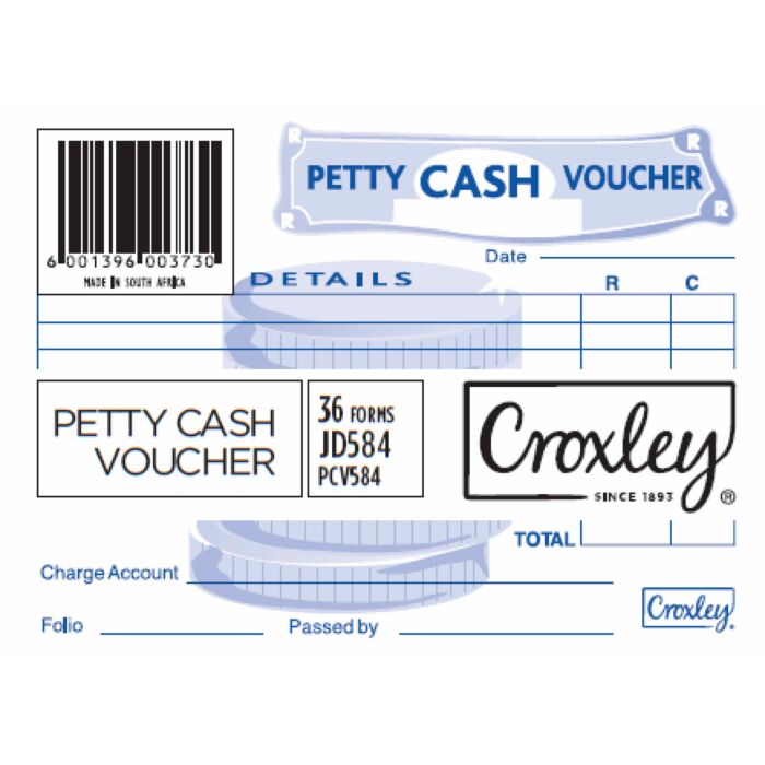 Croxley petty cash voucher JD584