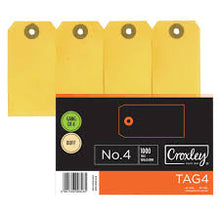 Load image into Gallery viewer, Croxley tags Buff-Manilla per box
