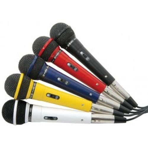 Mic 5 colour set karaoke skytec