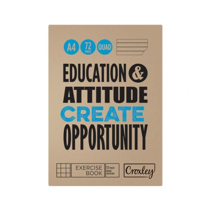Croxley A4 exercise book 72pg Q&M JD328-CQM
