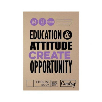 Croxley A4 exercise book 72pg unruled JD328-CUN