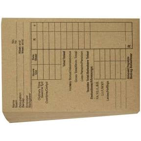 Wage envelopes printed