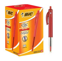Load image into Gallery viewer, Bic click medium pens box (60)
