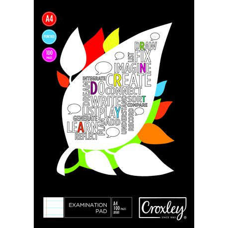 Croxley A4 Exam pad with holes 100 Sheets JD581