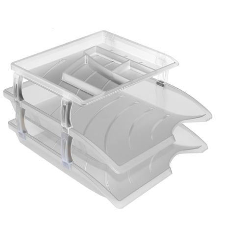 Letter tray organiser optima clear bantex