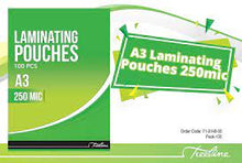 Load image into Gallery viewer, A3 Treeline Laminating Pouches 250 Mic
